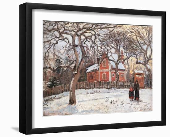 Chestnut Trees at Louveciennes-Camille Pissarro-Framed Art Print