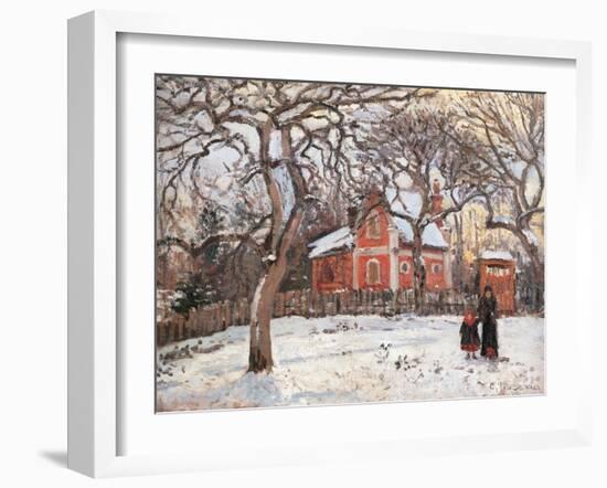 Chestnut Trees at Louveciennes-Camille Pissarro-Framed Art Print