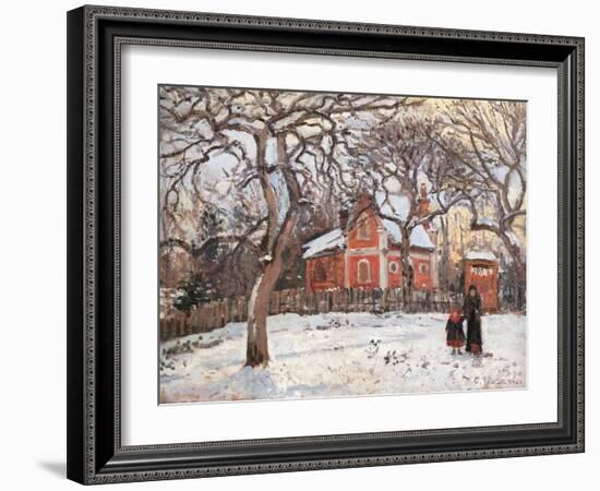 Chestnut Trees at Louveciennes-Camille Pissarro-Framed Art Print