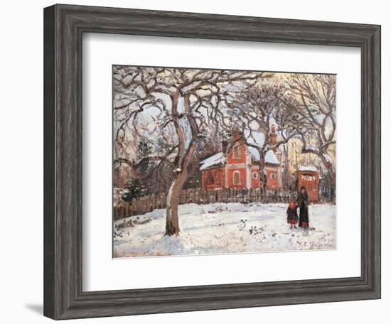 Chestnut Trees at Louveciennes-Camille Pissarro-Framed Art Print