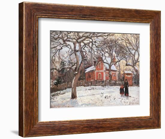 Chestnut Trees at Louveciennes-Camille Pissarro-Framed Art Print