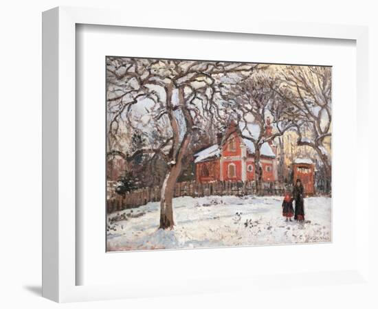 Chestnut Trees at Louveciennes-Camille Pissarro-Framed Art Print