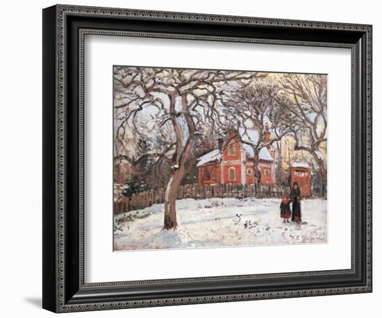 Chestnut Trees at Louveciennes-Camille Pissarro-Framed Art Print