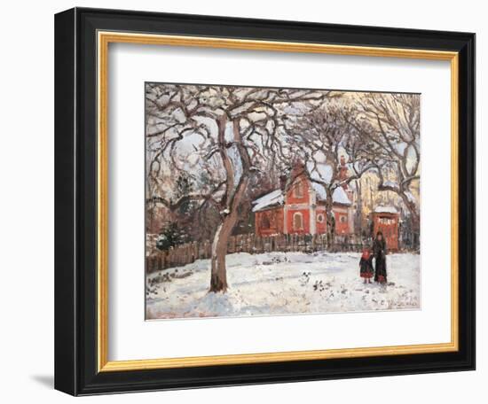 Chestnut Trees at Louveciennes-Camille Pissarro-Framed Art Print