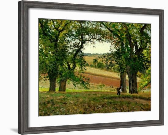 Chestnut Trees at Osny, C.1873-Camille Pissarro-Framed Giclee Print