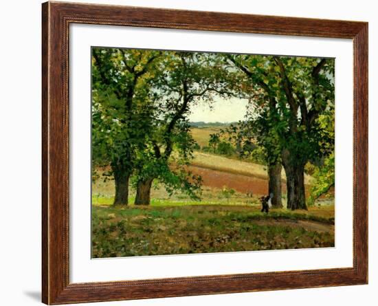 Chestnut Trees at Osny, C.1873-Camille Pissarro-Framed Giclee Print