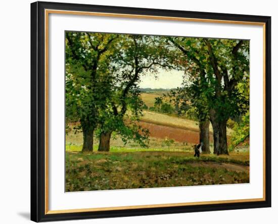 Chestnut Trees at Osny, C.1873-Camille Pissarro-Framed Giclee Print