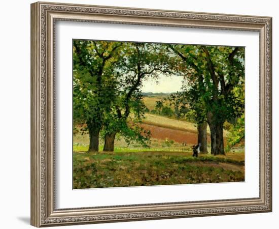 Chestnut Trees at Osny, C.1873-Camille Pissarro-Framed Giclee Print