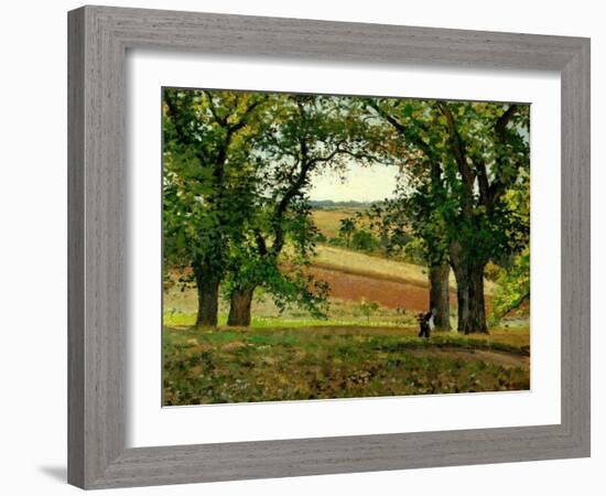 Chestnut Trees at Osny, C.1873-Camille Pissarro-Framed Giclee Print