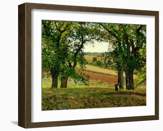 Chestnut Trees at Osny, C.1873-Camille Pissarro-Framed Giclee Print