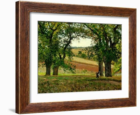 Chestnut Trees at Osny, C.1873-Camille Pissarro-Framed Giclee Print