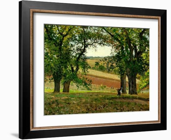 Chestnut Trees at Osny, C.1873-Camille Pissarro-Framed Giclee Print