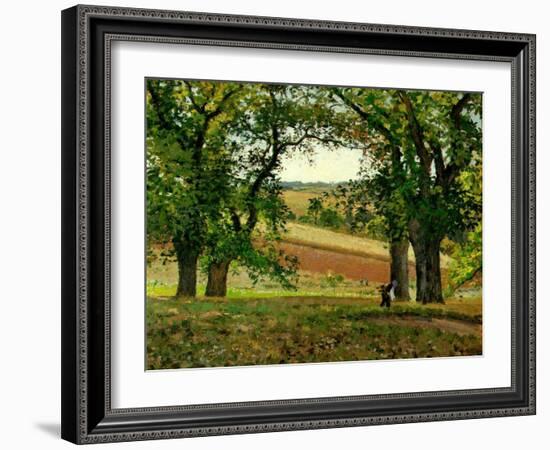 Chestnut Trees at Osny, C.1873-Camille Pissarro-Framed Giclee Print