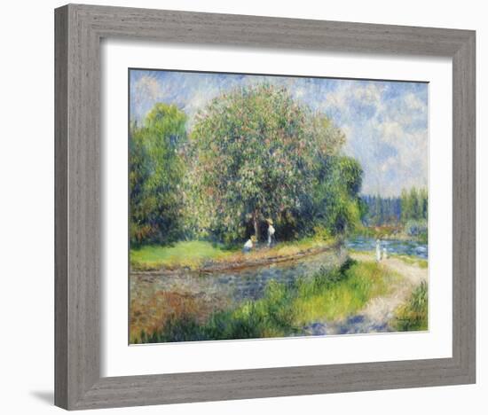 Chestnut Trees in Bloom-Pierre-Auguste Renoir-Framed Premium Giclee Print