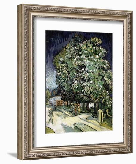 Chestnut Trees in Blossom, Auvers-Sur-Oise, 1890-Vincent van Gogh-Framed Giclee Print