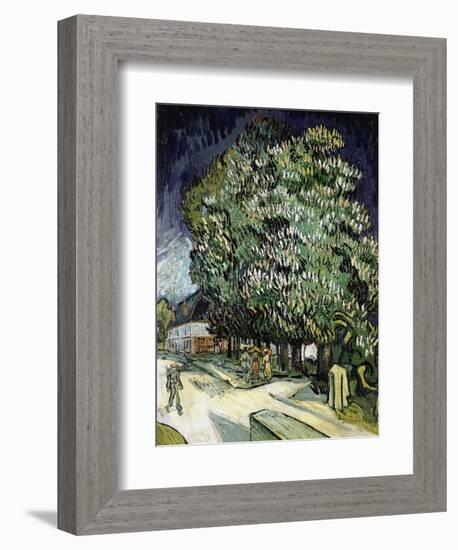 Chestnut Trees in Blossom, Auvers-Sur-Oise, 1890-Vincent van Gogh-Framed Giclee Print