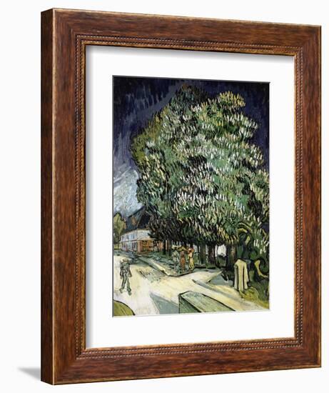 Chestnut Trees in Blossom, Auvers-Sur-Oise, 1890-Vincent van Gogh-Framed Giclee Print