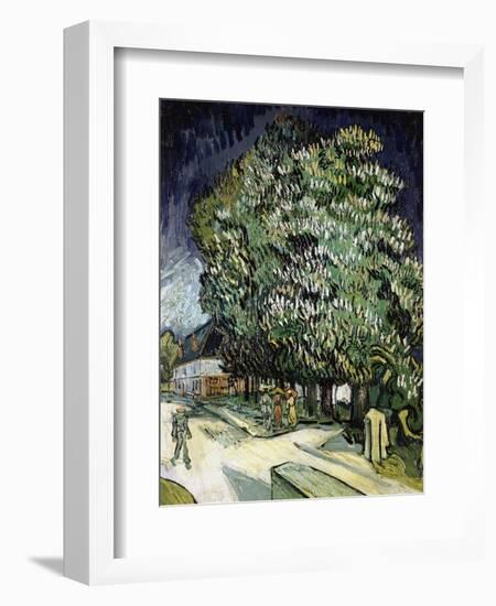 Chestnut Trees in Blossom, Auvers-Sur-Oise, 1890-Vincent van Gogh-Framed Giclee Print