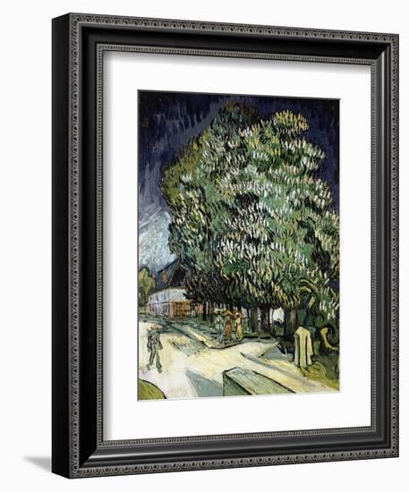 Chestnut Trees in Blossom, Auvers-Sur-Oise, 1890-Vincent van Gogh-Framed Giclee Print