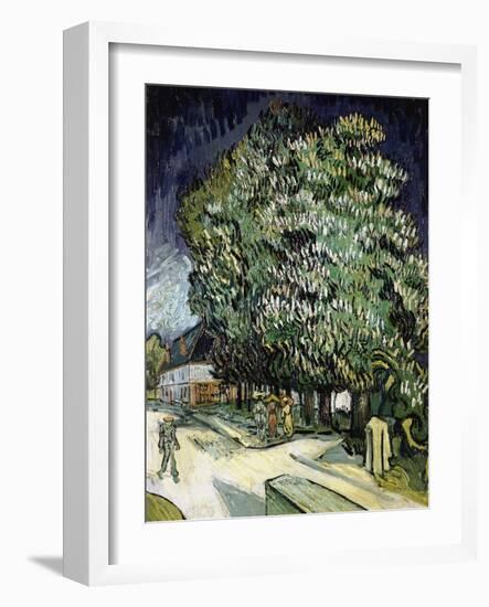 Chestnut Trees in Blossom, Auvers-Sur-Oise, 1890-Vincent van Gogh-Framed Giclee Print