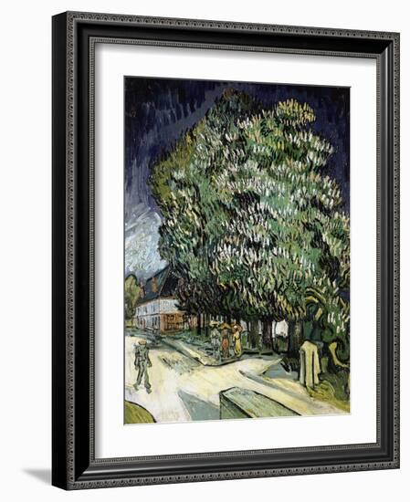 Chestnut Trees in Blossom, Auvers-Sur-Oise, 1890-Vincent van Gogh-Framed Giclee Print