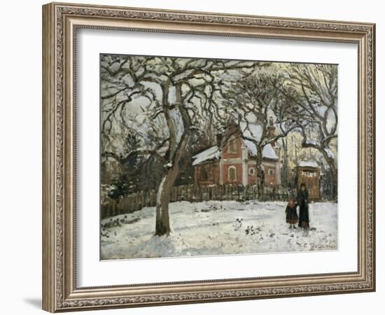 Chestnut Trees in Louveciennes, c.1872-Camille Pissarro-Framed Giclee Print