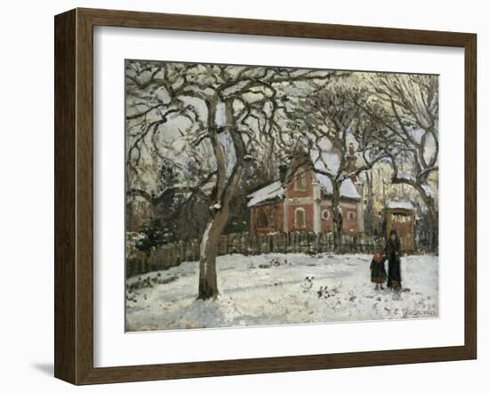 Chestnut Trees in Louveciennes, c.1872-Camille Pissarro-Framed Giclee Print