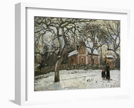 Chestnut Trees in Louveciennes, c.1872-Camille Pissarro-Framed Giclee Print