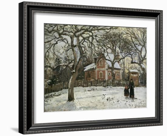 Chestnut Trees in Louveciennes, c.1872-Camille Pissarro-Framed Giclee Print