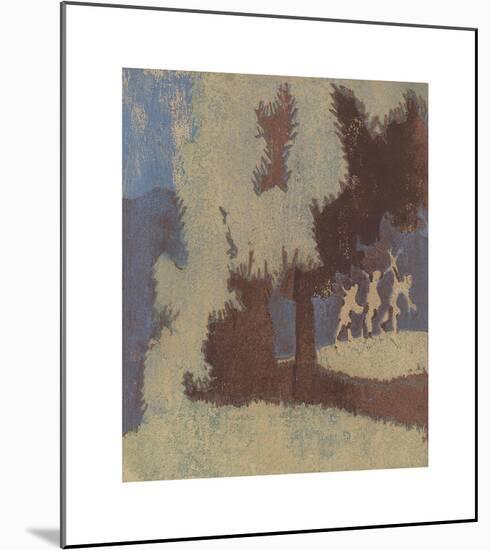 Chestnut Trees in Moonlight-Ernst Ludwig Kirchner-Mounted Premium Giclee Print