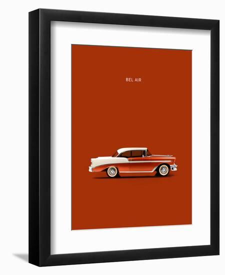 Chev Belair 56-Mark Rogan-Framed Art Print