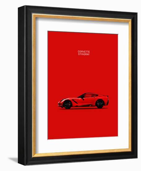 Chev Corvette-Stingray Red-Mark Rogan-Framed Art Print