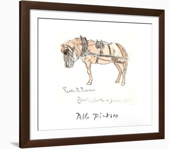 Cheval Attele-Pablo Picasso-Framed Collectable Print