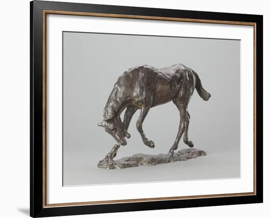 Cheval faisant une descente de main-Edgar Degas-Framed Giclee Print