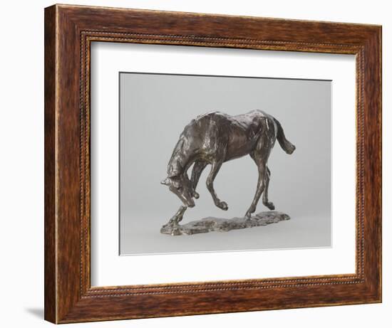 Cheval faisant une descente de main-Edgar Degas-Framed Giclee Print