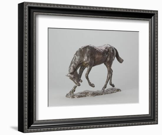 Cheval faisant une descente de main-Edgar Degas-Framed Giclee Print