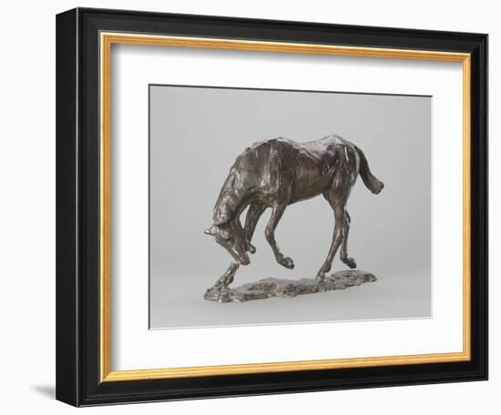 Cheval faisant une descente de main-Edgar Degas-Framed Giclee Print