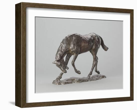 Cheval faisant une descente de main-Edgar Degas-Framed Giclee Print