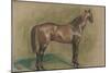 Cheval tourné vers la droite-Edgar Degas-Mounted Giclee Print