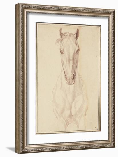 Cheval vu jusqu'aux avant-bras de face-Edme Bouchardon-Framed Giclee Print