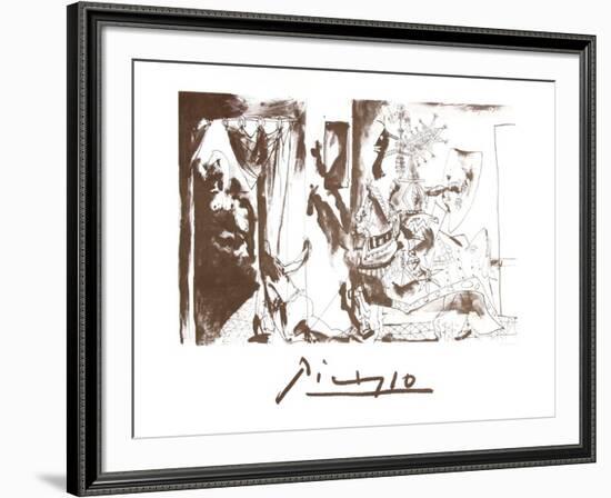 Chevalier en Armure, Page et Femme Nue-Pablo Picasso-Framed Collectable Print