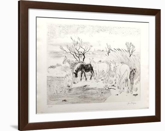 Chevaux Dans Les Roseaux-Yves Brayer-Framed Limited Edition