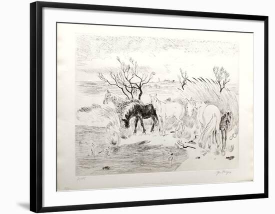 Chevaux Dans Les Roseaux-Yves Brayer-Framed Limited Edition