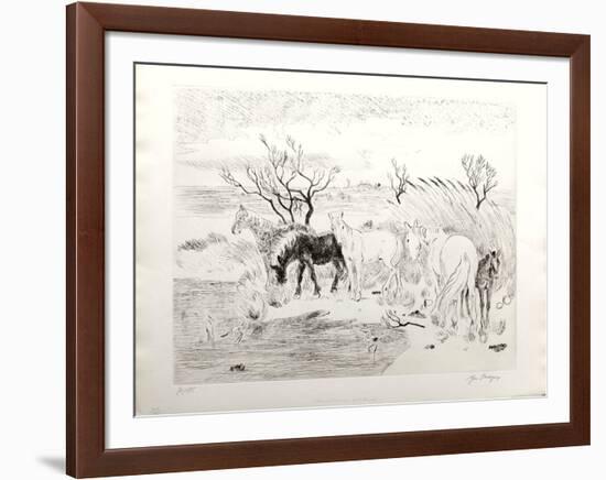 Chevaux Dans Les Roseaux-Yves Brayer-Framed Limited Edition