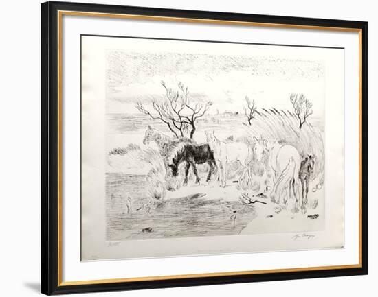 Chevaux Dans Les Roseaux-Yves Brayer-Framed Limited Edition