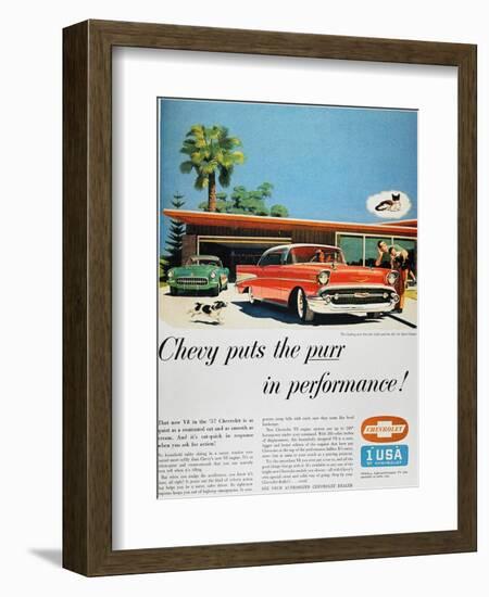 Chevrolet Ad, 1957-null-Framed Giclee Print