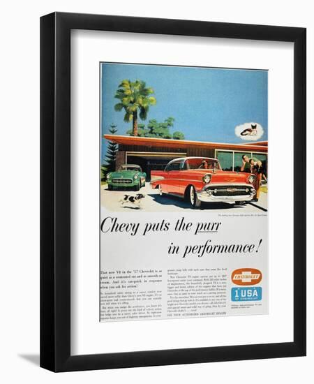 Chevrolet Ad, 1957-null-Framed Giclee Print