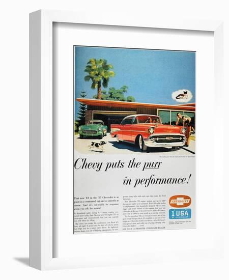 Chevrolet Ad, 1957-null-Framed Giclee Print