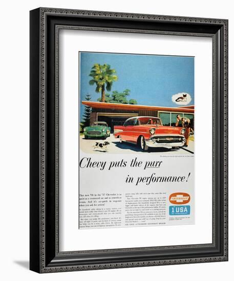 Chevrolet Ad, 1957-null-Framed Giclee Print