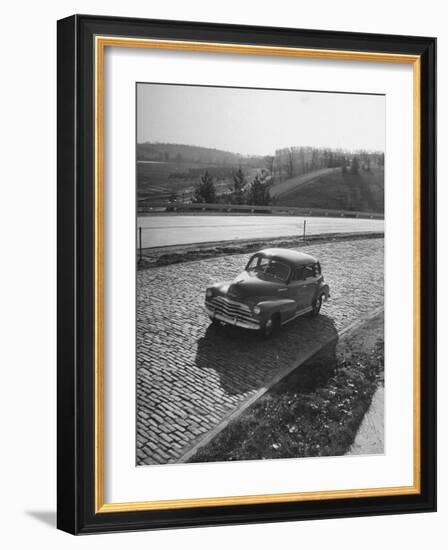 Chevrolet Being Tested on the General Motors Testing Ground-null-Framed Photographic Print